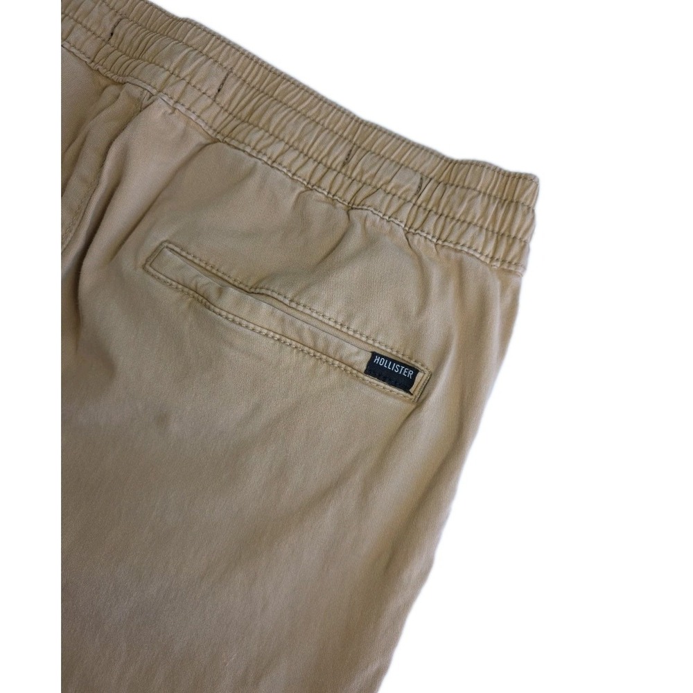 Hollister Skinny Jogger Pants Mens Sz M BEIGE Advanced Stretch Drawstring